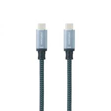 Cable USB 3.1 Nanocable 10.01.4101-COMB/ USB Tipo-C Macho - USB Tipo-C Macho/ 1m/ Gris y Negro