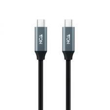 Cable USB 3.2 Nanocable 10.01.4300/ USB Tipo-C Macho - USB Tipo-C Macho/ 0.5m/ Gris y Negro