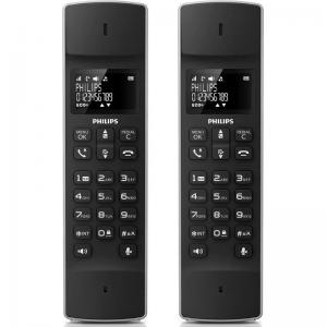 Teléfono Inalámbrico Philips LINEA M4502B/34/ Pack DUO/ Negro