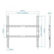 Soporte de Pared Fijo TooQ LP1070F-B para TV de 32-70'/ hasta 45kg