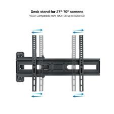 Soporte de Pared Giratorio/ Inclinable/ Nivelable TooQ LP7863TN-B para TV de 37-70'/ hasta 35kg