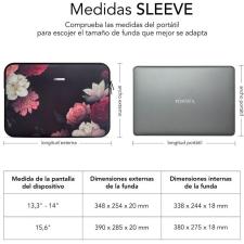 Funda Subblim Trendy Sleeve Neo Flowers para Portátiles hasta 15.6'