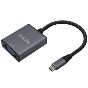 Conversor Aisens A109-0691/ USB Tipo-C Macho - VGA Hembra/ 15cm/ Gris