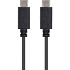 Cable USB 2.0 Tipo-C Nanocable 10.01.2303/ USB Tipo-C Macho - USB Tipo-C Macho/ 3m/ Negro