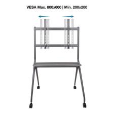 Soporte de Pie con Ruedas TooQ FS20205M-B para TV de 50-86'/ hasta 120kg