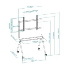 Soporte de Pie con Ruedas TooQ FS20205M-B para TV de 50-86'/ hasta 120kg