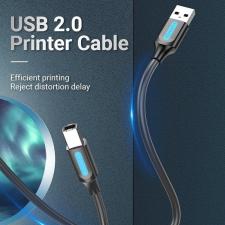 Cable USB 2.0 Impresora Vention COQBH/ USB Macho - USB Macho/ 2m/ Negro