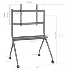 Soporte de Pie con Ruedas Aisens FT86FE-143 para TV o Pantalla Interactiva 50'-86'/ hasta 120kg