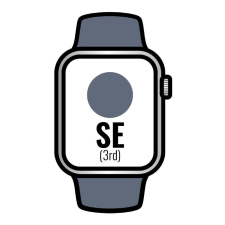 Apple Watch SE 3rd/ GPS/ 40mm/ Caja de Aluminio Plata/ Correa Deportiva Azul Tempestad S/M