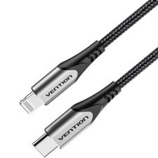 Cable USB 2.0 Tipo-C Lightning Vention TACHH/ USB Tipo-C Macho - Lightning Macho/ 2m/ Gris y Negro