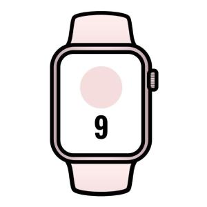 Apple Watch Series 9/ GPS/ 41mm/ Caja de Aluminio Rosa/ Correa Deportiva Rosa Claro S/M