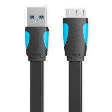 Cable USB 3.0 Vention VAS-A12-B100/ MicroUSB Macho - USB Macho/ 1m/ Azul y Negro