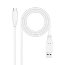 Cable USB 3.1 Nanocable 10.01.4001-W/ USB Tipo-C Macho - USB Macho/ 1m/ Blanco