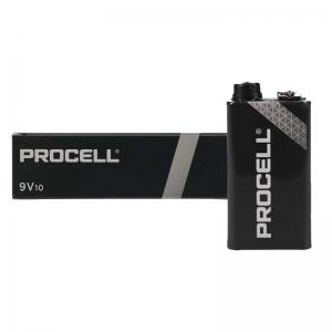 PACK 10 PILAS 9V DURACELL PROCELL ID1604IPX10 - ALCALINA (ZN/MNO2) - 673MAH - Imagen 1