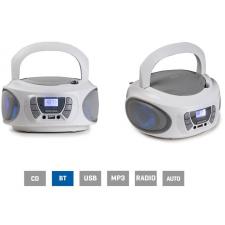 RADIO CD FONESTAR BOOM-ONE-B BLANCO - 4W RMS - BLUETOOTH - FM - USB/MP3 - AUX IN - SALIDA AURICULARES - EFECTOS LUMINOSOS