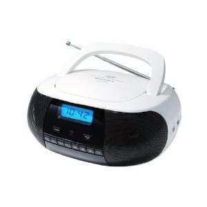 RADIO CD SUNSTECH CRUSM400WT WHITE - 2*1W RMS - CD/R/RW/MP3/WMA - FM - USB/AUX-IN - PANTALLA LCD - Imagen 1