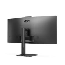 Monitor Profesional Curvo Ultrapanorámico AOC CU34V5CW/BK 34'/ UWQHD/ Multimedia/ Negro