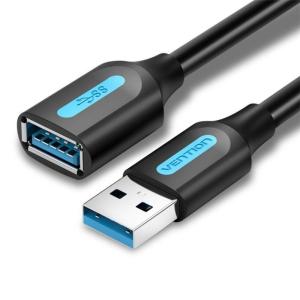 Cable Alargador USB 3.0 Vention CBHBH/ USB Macho - USB Hembra/ 2m/ Negro