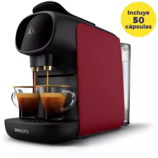 Cafetera de Cápsulas Philips L'Or Barista Sublime LM9012/55/ Compatible cápsulas Nespresso y L'OR/ Negra y Roja/ Incluye 50 Cáps