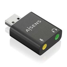 Tarjeta de Sonido Aisens A106-0768/ USB Macho - 2xJack 3.5 Hembra