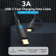 Cable USB 2.0 Tipo-C 3A Vention TAUBG/ USB Tipo-C Macho - USB Tipo-C Macho/ Hasta 60W/ 480Mbps/ 1.5m/ Negro