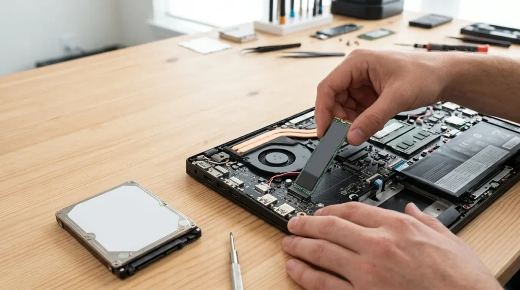 Instalación de un SSD M.2 en un portátil para acelerarlo
